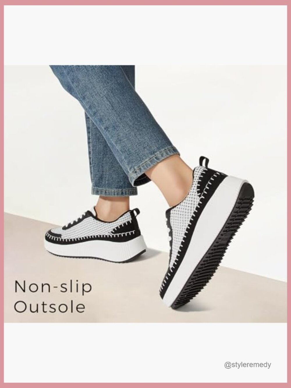Women's Platform Sneakers Rhinestone Fashion Chunky Casual Retro Braided - Picture 2 of 7
